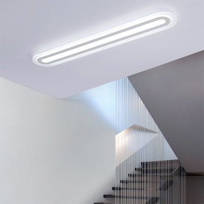 DecorBites™ DecorBites™ Simplicity Oval Acrylic Flush Mount LED Ceiling Light in Warm/White - Choice of 31.5", 39", or 47" Width