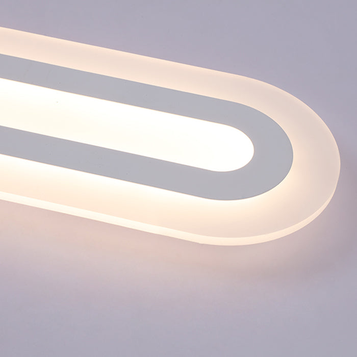 DecorBites™ DecorBites™ Simplicity Oval Acrylic Flush Mount LED Ceiling Light in Warm/White - Choice of 31.5", 39", or 47" Width