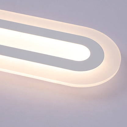 DecorBites™ DecorBites™ Simplicity Oval Acrylic Flush Mount LED Ceiling Light in Warm/White - Choice of 31.5", 39", or 47" Width