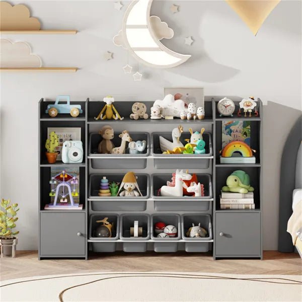 Gray Kids Storage Shelf