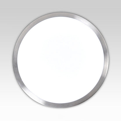 DecorBites™ DecorBites™ Silver LED Bedroom Ceiling Flush Mount, Simple Style, Acrylic Diffuser, Sizes: 7.5"/9"/10" Dia