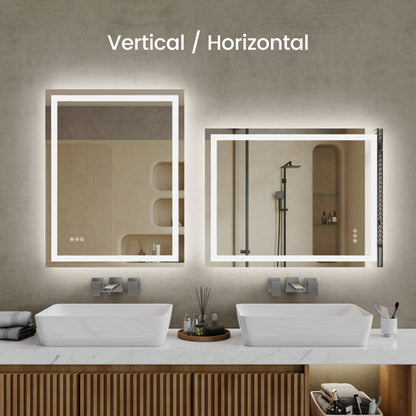 20 Inch X 28 Inch LED Bathroom Mirror