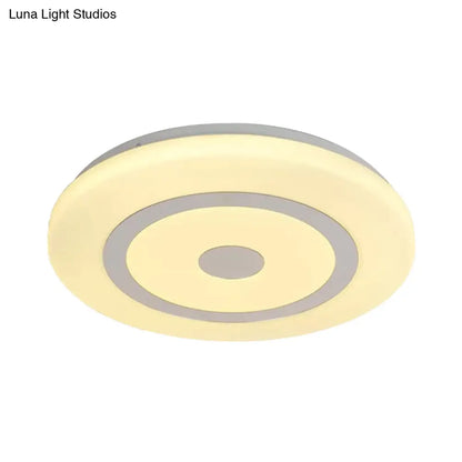 DecorBites™ DecorBites™ 15"/19" Contemporary Acrylic LED Round Flush Mount Fixture for Bedroom Lighting in Black and White