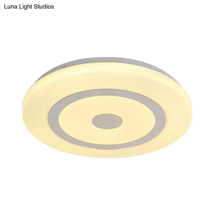 DecorBites™ DecorBites™ 15"/19" Contemporary Acrylic LED Round Flush Mount Fixture for Bedroom Lighting in Black and White