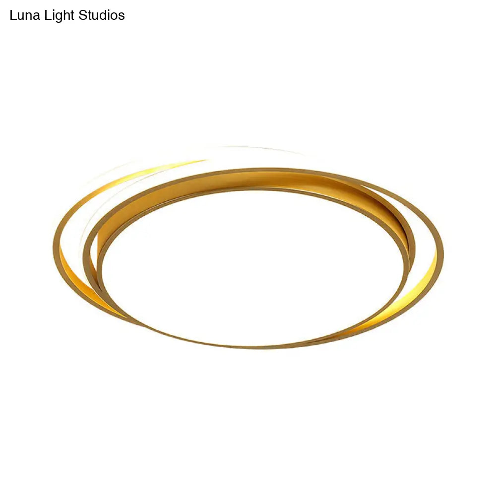 Lámpara de techo LED redonda empotrada extrafina DecorBites™ de 15"/19" - Diseño minimalista en acrílico en negro/blanco/dorado