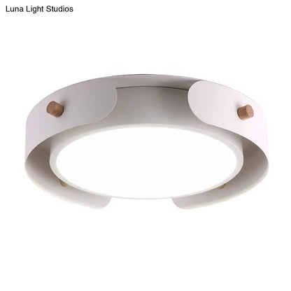 DecorBites™ DecorBites™ 15"/19" Minimalist LED Flush Ceiling Light with Acrylic Shade - White Round Lamp, Warm/White Light
