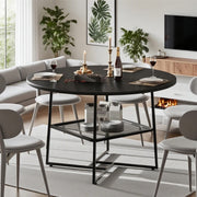 Black Round Dining Table
