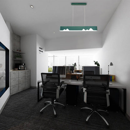 Lámpara de techo lineal LED moderna - Blanco/Negro/Verde - Diseño rectangular - Luz blanca/cálida - 90 cm/119 cm de ancho