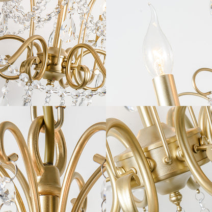 Lámpara colgante moderna con cuentas de cristal y acabado champán - 3/6 luces - Lámpara de techo colgante

 Este título revisado es más corto y conciso, pero sigue transmitiendo todas las palabras clave importantes para fines de SEO.