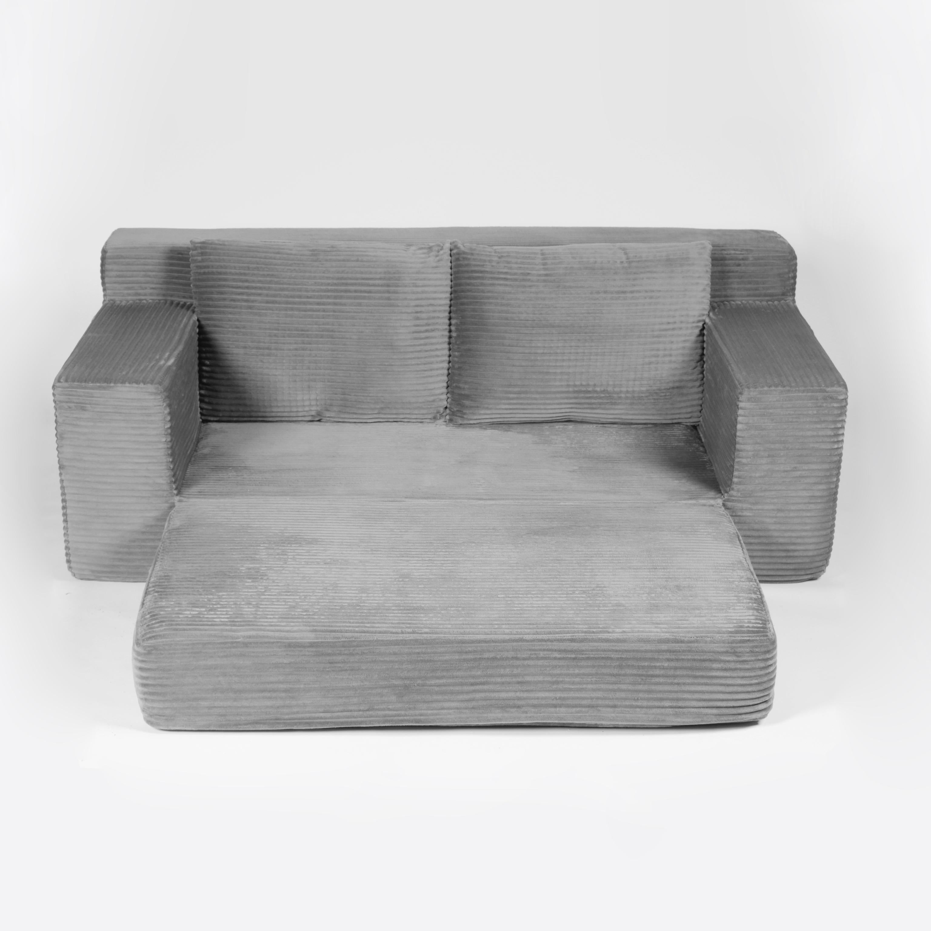 Orange Corduroy Loveseat