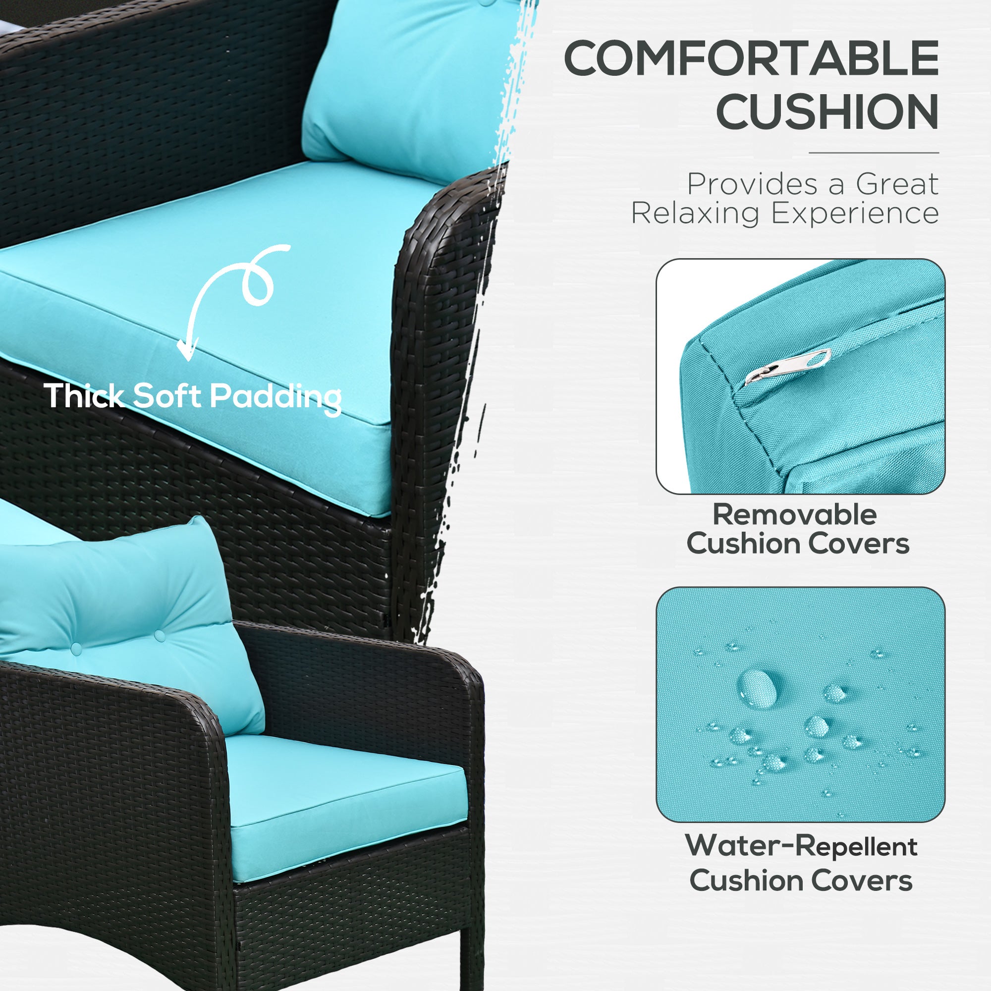 Cushioned Outdoor Lounge Chairs