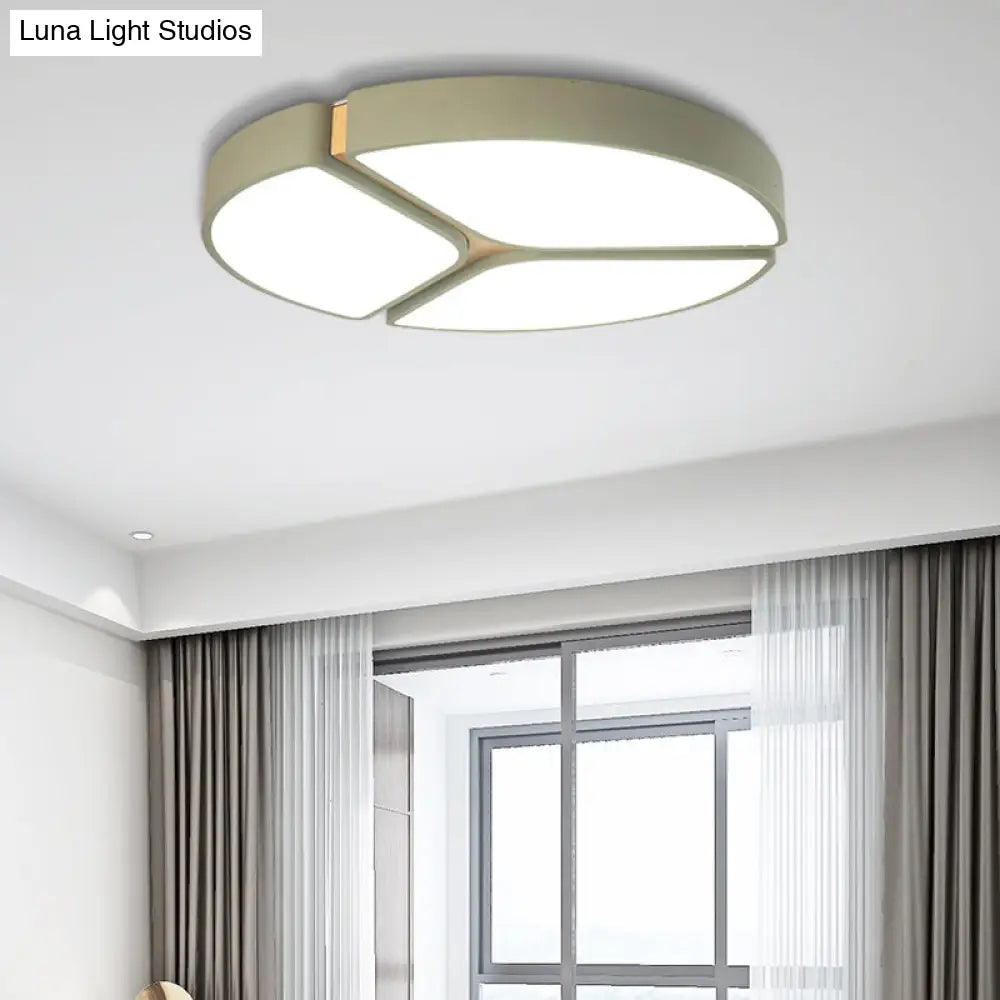 16"/19.5"/23.5" Macaron Metallic LED Flushmount Light - Warm/White Light