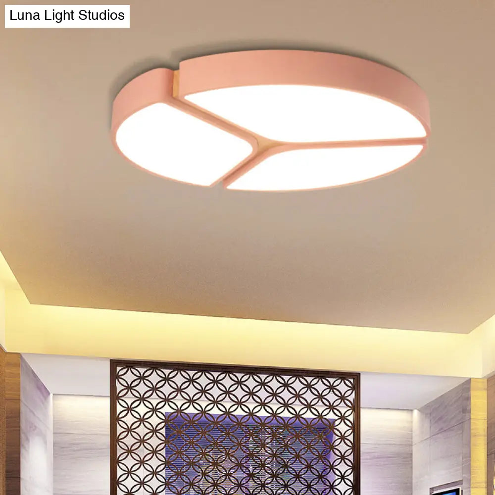 16"/19.5"/23.5" Macaron Metallic LED Flushmount Light - Warm/White Light