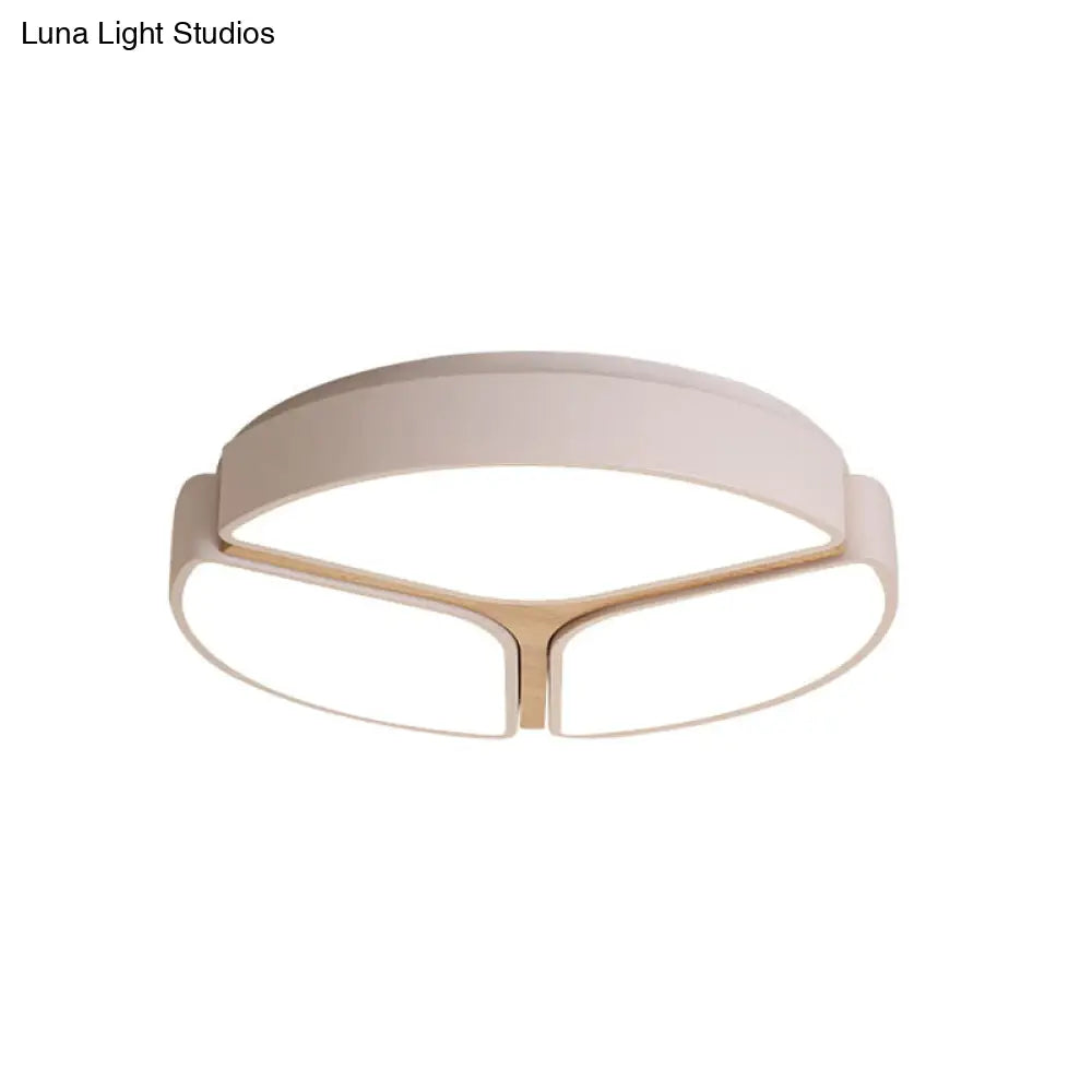 16"/19.5"/23.5" Macaron Metallic LED Flushmount Light - Warm/White Light