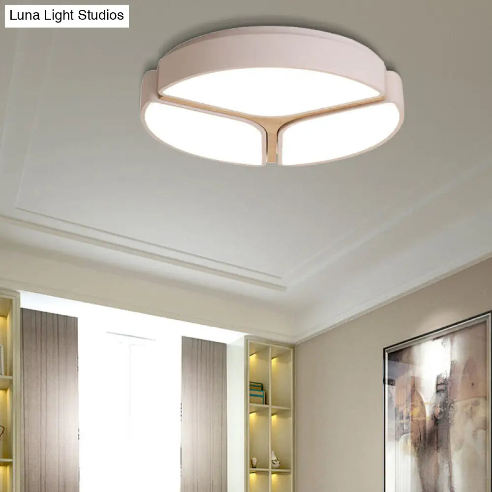 16"/19.5"/23.5" Macaron Metallic LED Flushmount Light - Warm/White Light