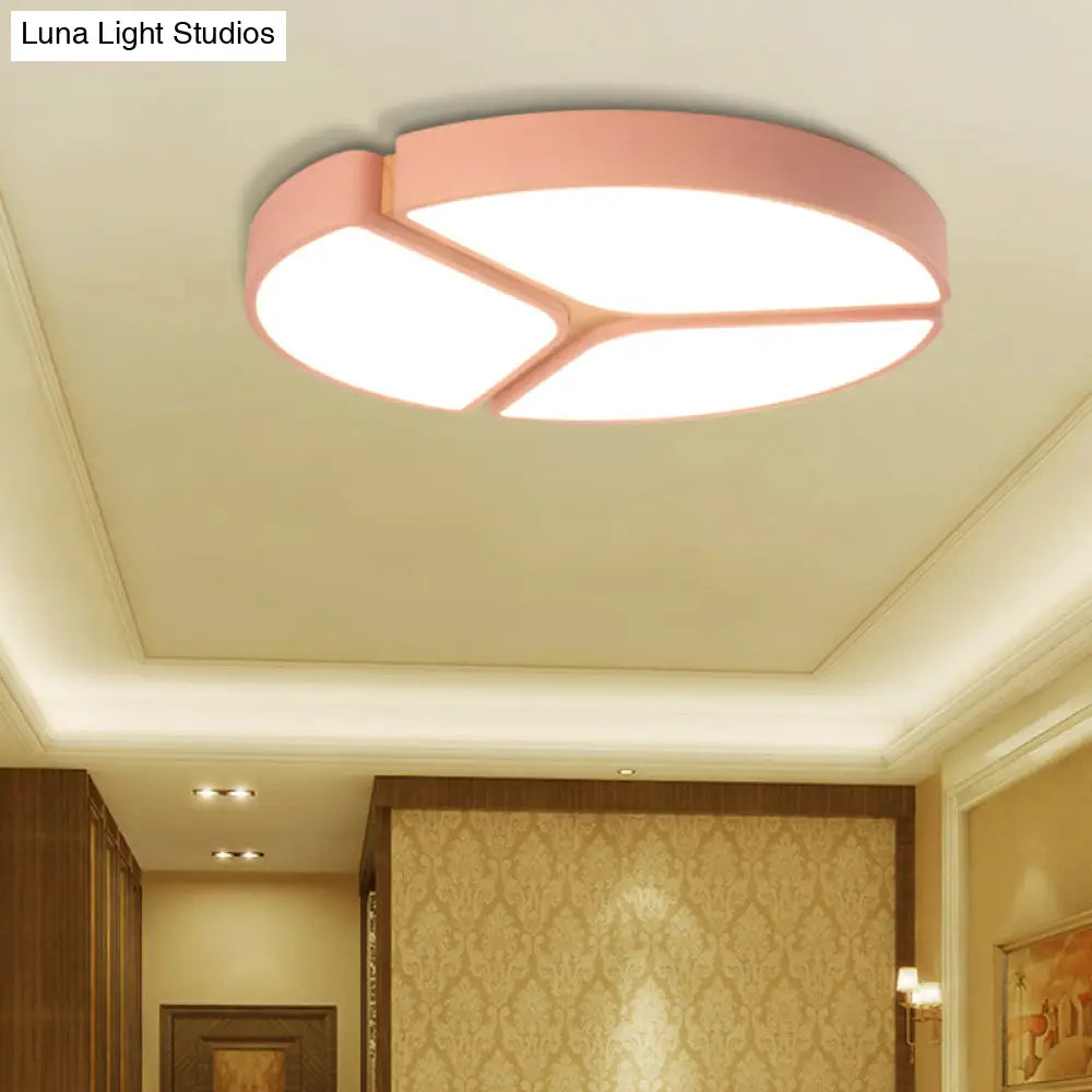 16"/19.5"/23.5" Macaron Metallic LED Flushmount Light - Warm/White Light
