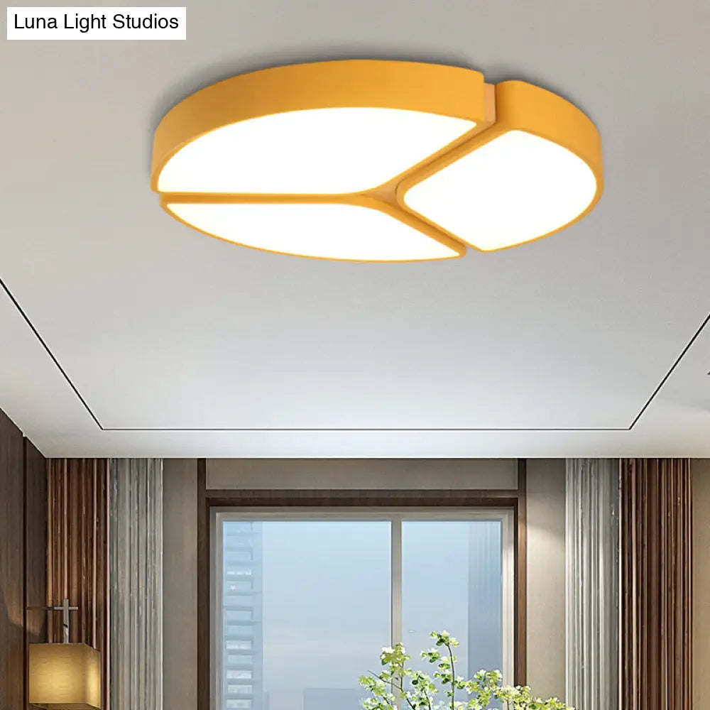 16"/19.5"/23.5" Macaron Metallic LED Flushmount Light - Warm/White Light
