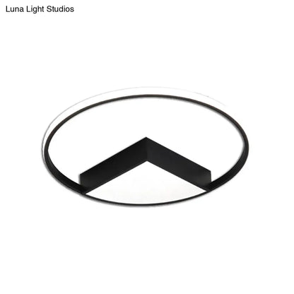 ديكوربايتس™ - مصباح سقف LED أكريليك مدمج بعرض 16/19.5/23.5 بوصة، باللونين الأسود والأبيض مع إضاءة دافئة/بيضاء