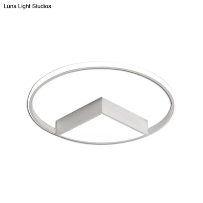 ديكوربايتس™ - مصباح سقف LED أكريليك مدمج بعرض 16/19.5/23.5 بوصة، باللونين الأسود والأبيض مع إضاءة دافئة/بيضاء