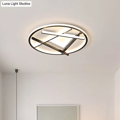 DecorBites™ DecorBites™ 16"/19.5" Acrylic Ring LED Flush Mount Ceiling Light in Black, White/Warm Light