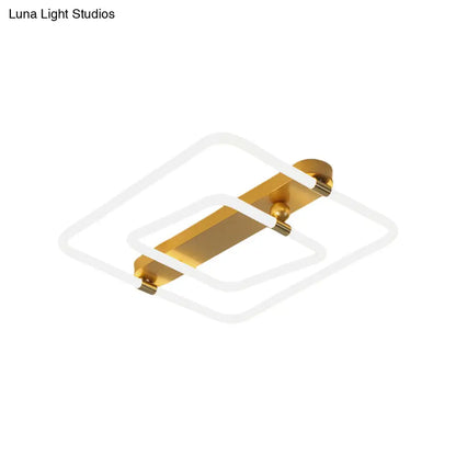 DecorBites™ Lámpara de techo LED contemporánea de 16"/19.5" con acabado dorado y luz cálida/blanca.