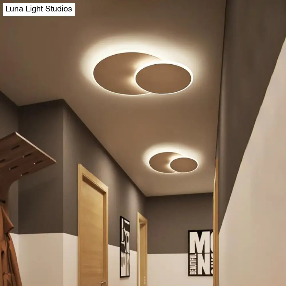 16"/19.5" Creative Flush Mount Light with Overlapping Design - Modern Acrylic - Round/Square/Triangle - Flush Mount