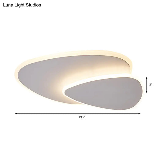 16"/19.5" Creative Flush Mount Light with Overlapping Design - Modern Acrylic - Round/Square/Triangle - Flush Mount