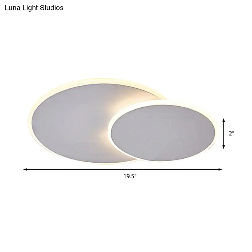 16"/19.5" Creative Flush Mount Light with Overlapping Design - Modern Acrylic - Round/Square/Triangle - Flush Mount