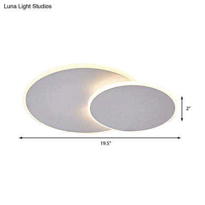 DecorBites™ DecorBites™ 16"/19.5" Creative Flush Mount Light with Overlapping Design - Modern Acrylic - Round/Square/Triangle - Flush Mount