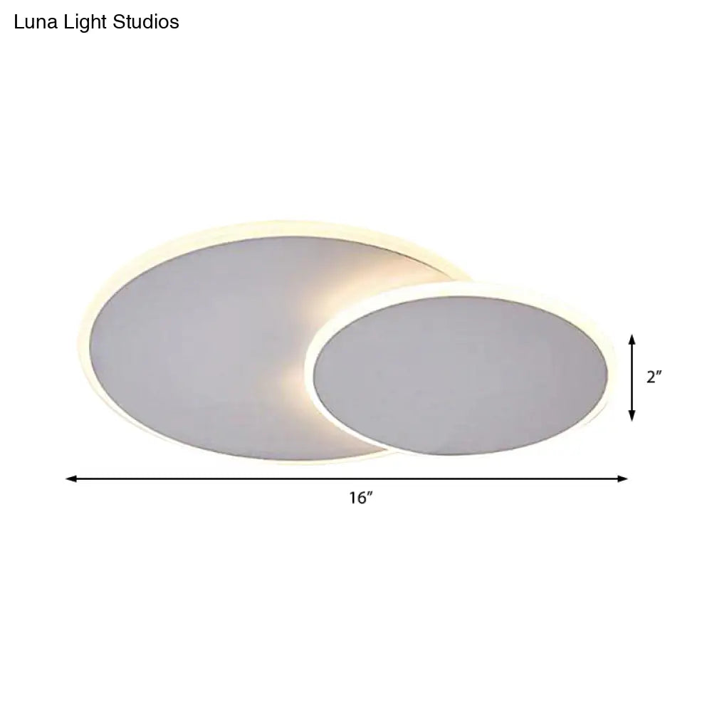 16"/19.5" Creative Flush Mount Light with Overlapping Design - Modern Acrylic - Round/Square/Triangle - Flush Mount