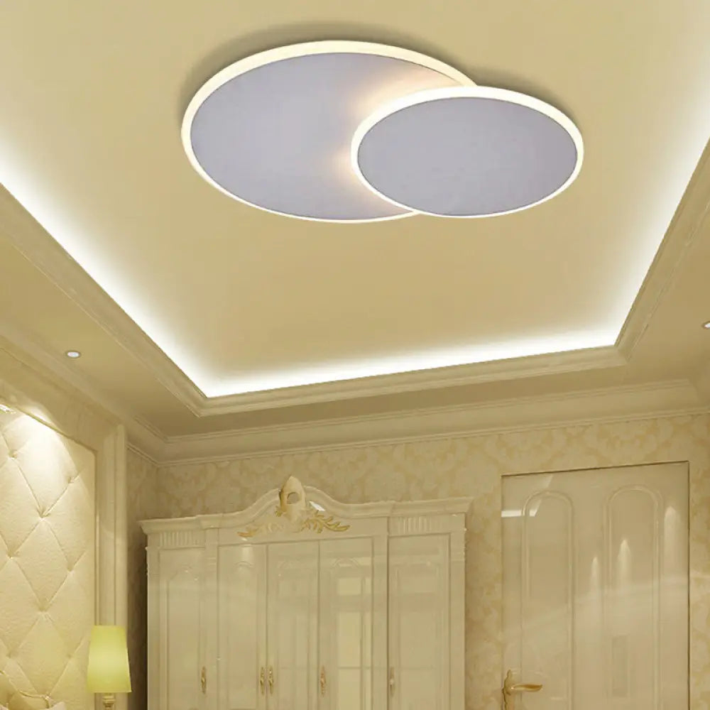 16"/19.5" Creative Flush Mount Light with Overlapping Design - Modern Acrylic - Round/Square/Triangle - Flush Mount