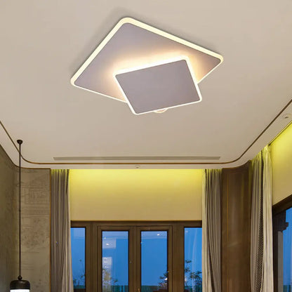 DecorBites™ DecorBites™ 16"/19.5" Creative Flush Mount Light with Overlapping Design - Modern Acrylic - Round/Square/Triangle - Flush Mount