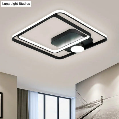 DecorBites™ DecorBites™ Lámpara de techo LED empotrada moderna de 16"/19.5" en negro/dorado metálico.