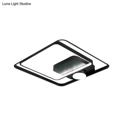 DecorBites™ DecorBites™ Lámpara de techo LED empotrada moderna de 16"/19.5" en negro/dorado metálico.