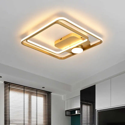 DecorBites™ DecorBites™ Lámpara de techo LED empotrada moderna de 16"/19.5" en negro/dorado metálico.