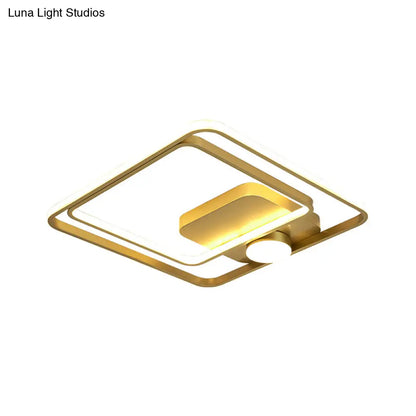 DecorBites™ DecorBites™ Lámpara de techo LED empotrada moderna de 16"/19.5" en negro/dorado metálico.