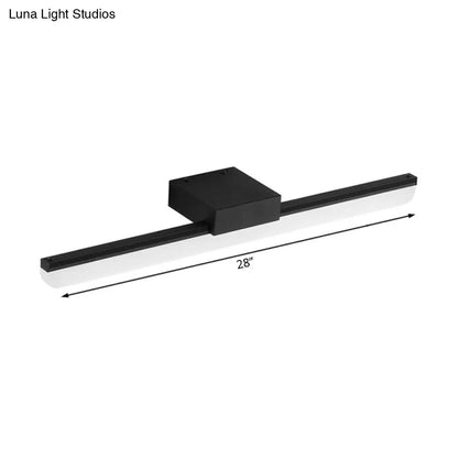 Aplique de pared LED ultrafino de acrílico de 16"/20" - Estilo moderno, acabado en blanco o negro, luz cálida o blanca