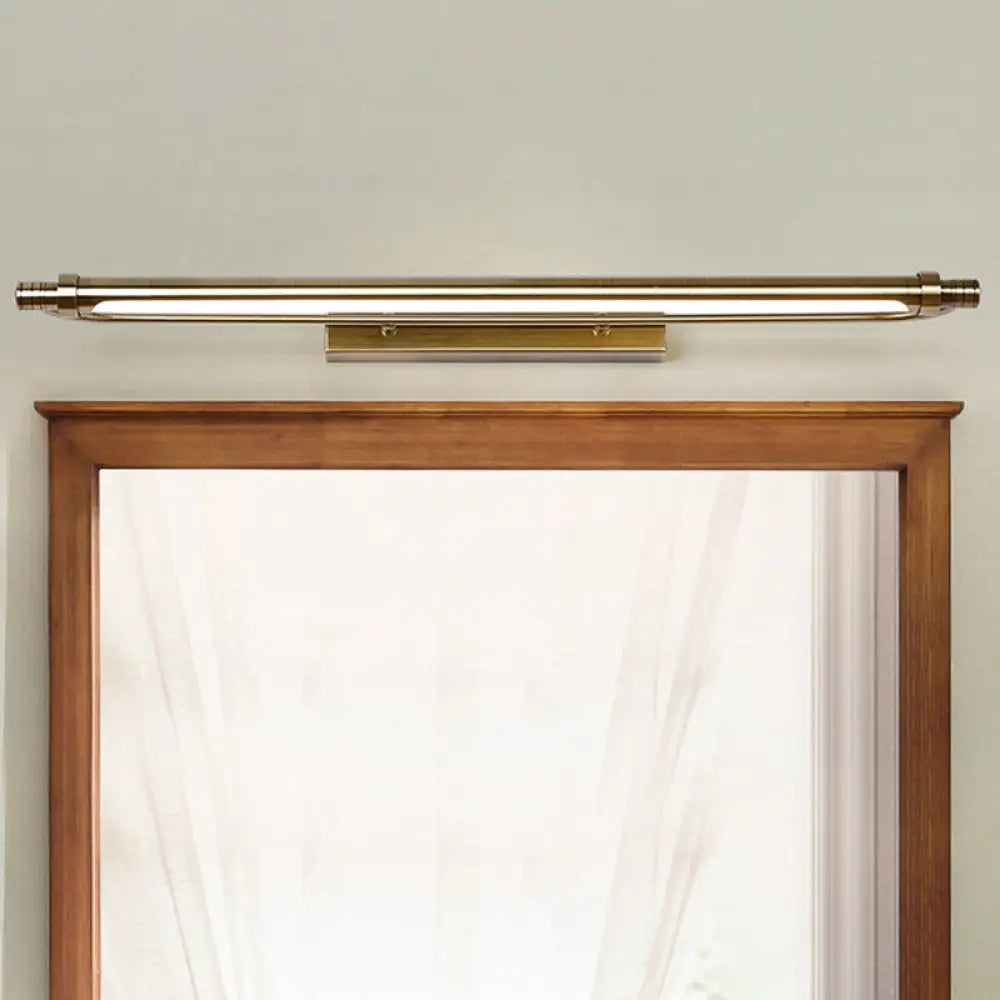 16"/21" Tubed Vanity Light Fixture in Bronze with LED Metal and Acrylic Design – Warm/White Lighting