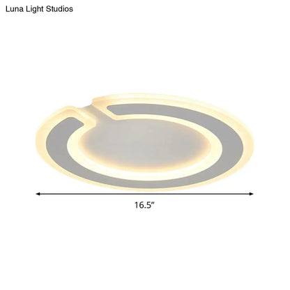 Lámpara de techo redonda DecorBites™ de 16,5"/20,5" de diámetro: iluminación LED empotrada, sencilla y elegante, en luz cálida/blanca/natural.