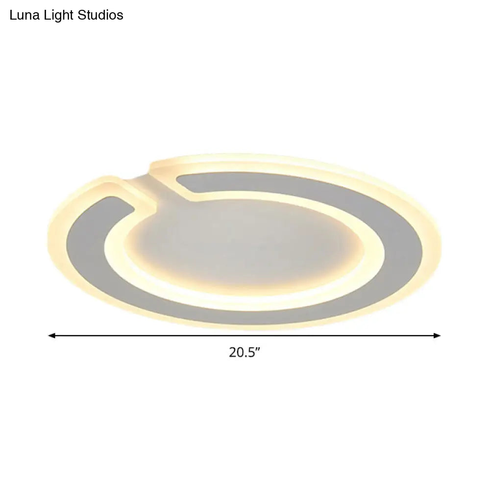 16.5"/20.5" Dia Round Ceiling Lamp - Simple & Elegant LED Flushmount Lighting in Warm/White/Natural Light