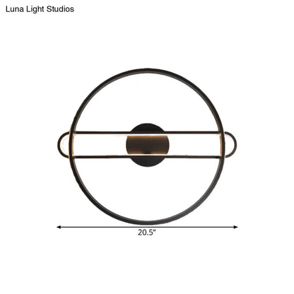 Lámpara de techo LED semiempotrada DecorBites™ de 16.5"/20.5" de ancho - Acabado moderno en negro metálico, iluminación cálida/blanca para dormitorio