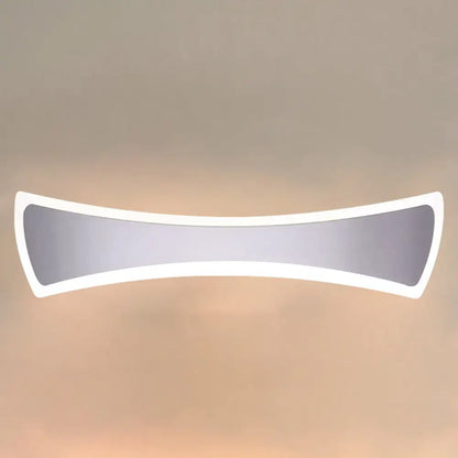 Aplique de pared LED tipo pajarita de 16,5"/20,5" de ancho, impermeable, para iluminación minimalista de baños – Blanco cálido