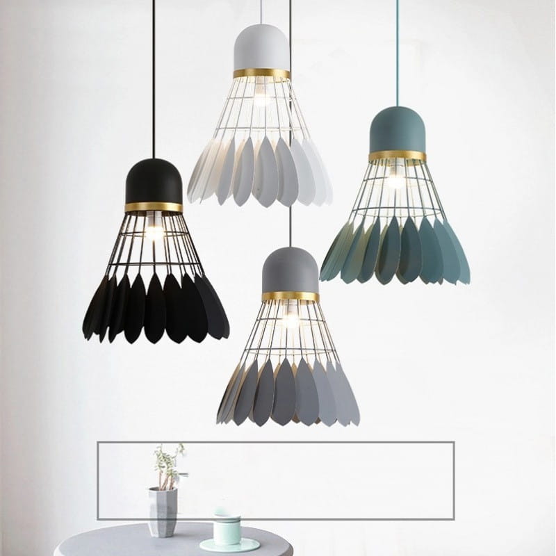 Creative Macaron Wrought Iron Badminton Restaurant Chandelier