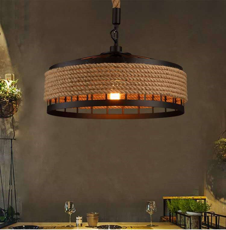 Hemp Rope Iron Chandelier