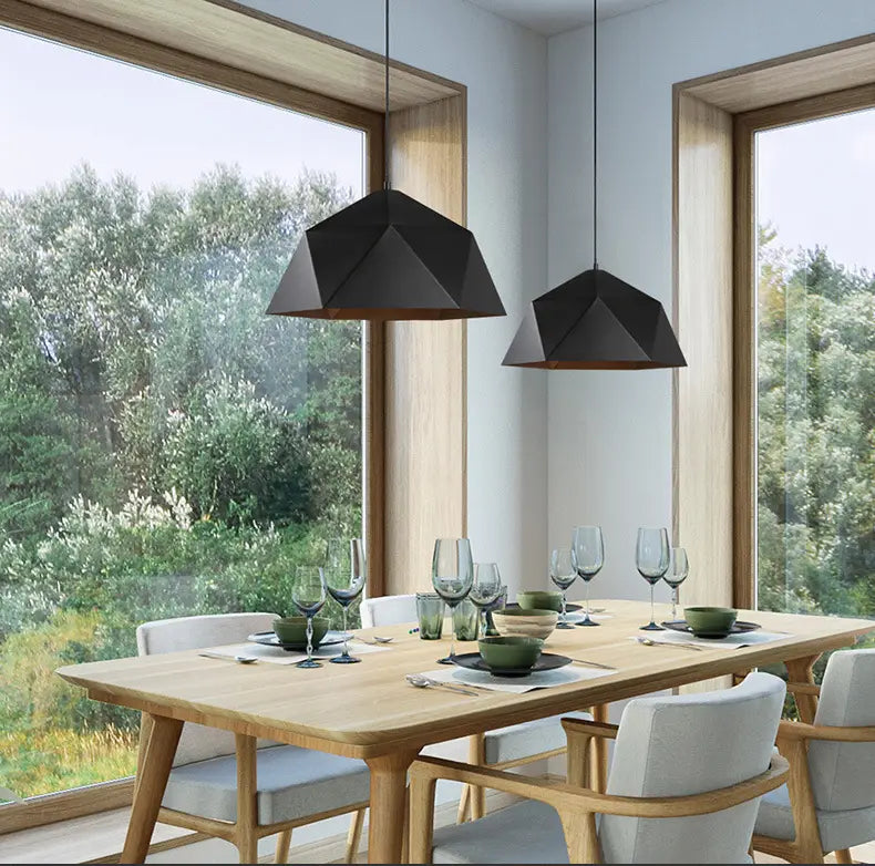 Nordic Balcony Bar Individual Single Head Restaurant Creative Geometric Chandelier