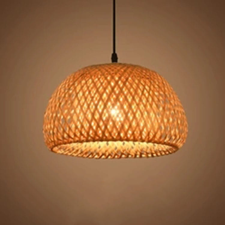 American Garden Bamboo Woven Chandelier Restaurant Southeast Asia Lamps