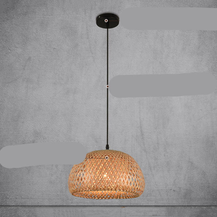 American Garden Bamboo Woven Chandelier Restaurant Southeast Asia Lamps