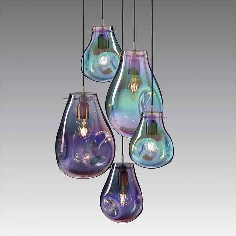 Colored Glass Chandelier