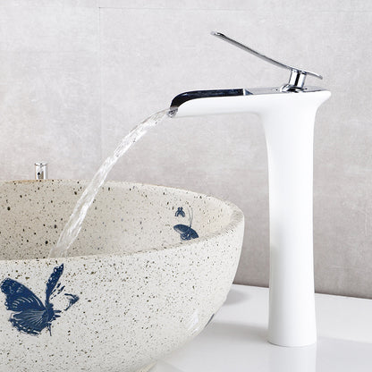 All Copper Antique Faucet Basin Basin Waterfall Faucet Retro Wash Basin Bathroom Hot And Cold Water Faucet