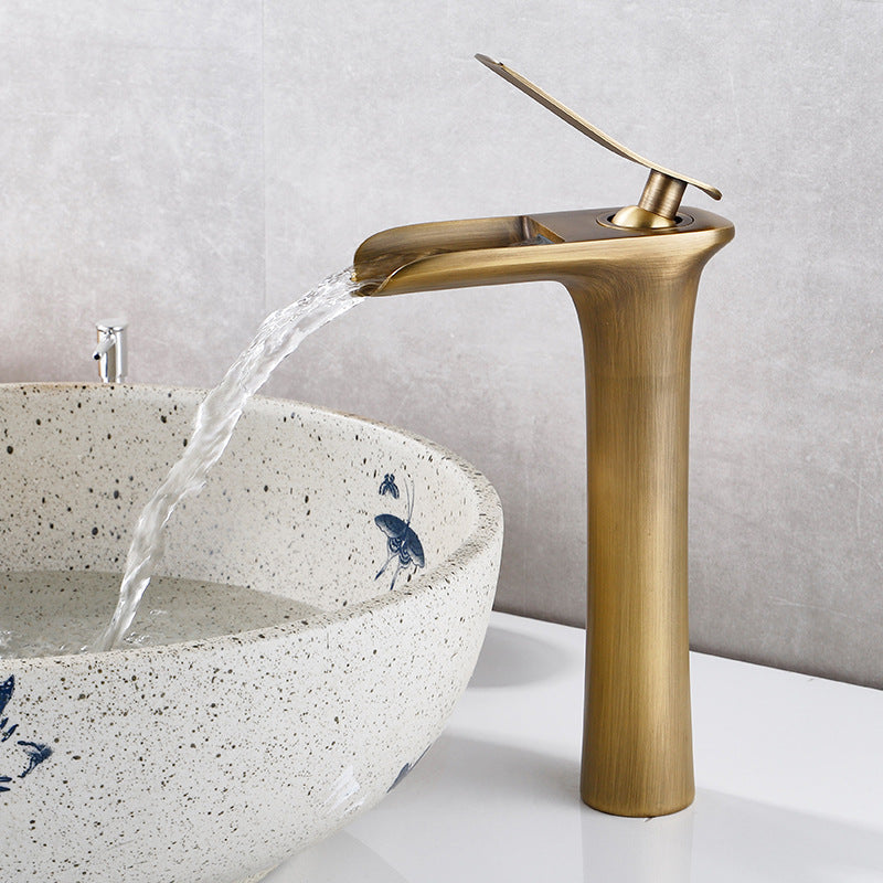 Retro Copper Waterfall Faucet